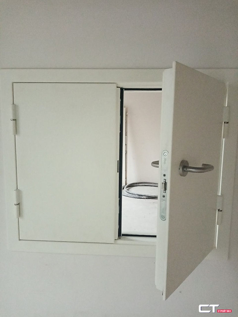 Люк металлический технический 1000х1000мм двупольный