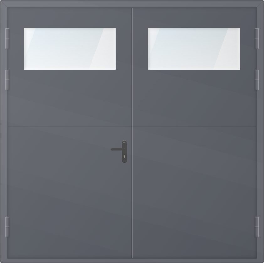 ВР Ворота металлические с остеклением